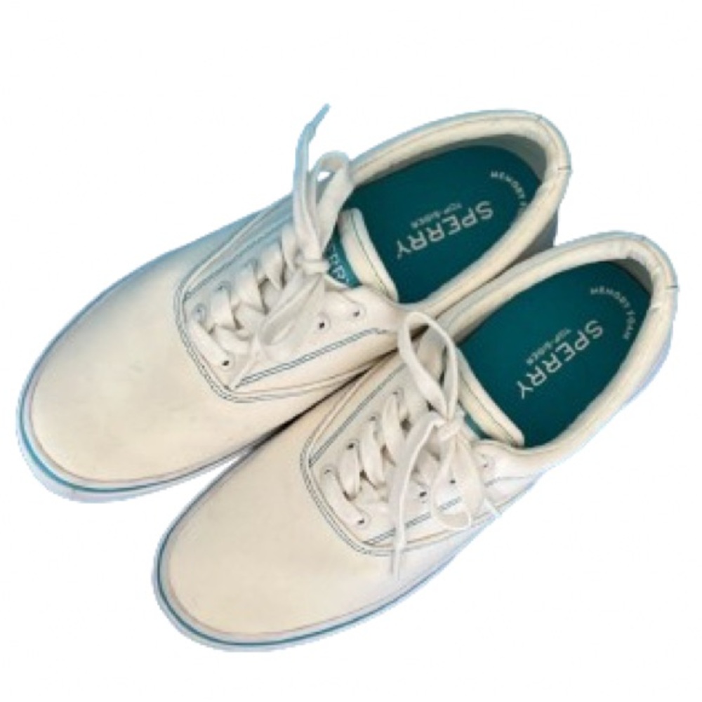 Sperry Top Sider Mens Halyard‎ CVO Retro Sneakers STS22360 Size 10 Off White